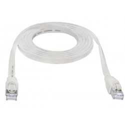 CAT6 Flat Shielded Patch Cords, Standard Boot,  White