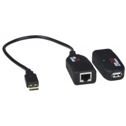 1-Port USB 2.0 Extender via CAT5 up to 164 Feet (50 meter) – No Drivers Required – Compatible with Windows OS