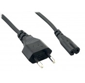 18 AWG European 2-Conductor Power Cord, Europlug CEE 7/16 to IEC320 C7