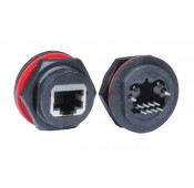 CAT5e Quick Release Case Side Waterproof RJ45 Connector with Backside PCB Receptacle