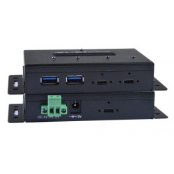 4-Port USB 3.1 Hub, Metal Enclosure – 2 Type C & 2 Type A Ports