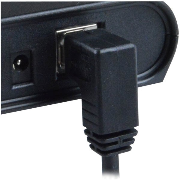 USB 2.0 Cable Lead A Connector to 90° Degree Angled Full Size B Connector 