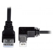 USB 2.0 Up Angle Type A to Left Angle Type B Cables