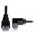 When the cable is plugged into a USB device, the cable will extend up for Up Angled Cables.