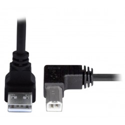 USB 2.0 Up Angle Type A to Left Angle Type B Cables