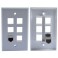 RJ45-7-FF-SNP snapped into keystone wallplate (not included). 