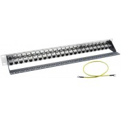 CAT7 Patch Panel, 24-Port, 1RU, Feed-Through