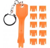 RJ45 Port Blocker – 10 Locks and 1 Removal Key, Orange