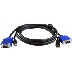 VGA + USB Interface Cables, Male-to-Male VGA + USB Interface Cables, Male-to-Male