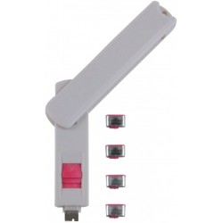 USB Type C Port Blocker – 4 Locks and 1 Key, Red