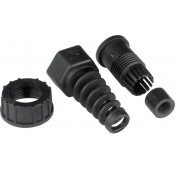 Waterproof Cable Side Long Cable Shield, with Strain Relief 13/16" - 28 UN threading