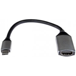 USB 3.0 Type C Male to 4K 10.2Gbps HDMI Female Adapter Cable, Aluminum Housing