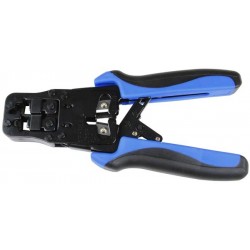 Ratchet RJ45 Modular Crimp Tool – Compatible with Super/Ultra Flat and Round Cable Plugs