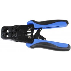 Ratchet RJ45 Modular Crimp Tool – Compatible with Super/Ultra Flat and Round Cable Plugs Ratchet RJ45 Modular Crimp Tool – Compatible with Super/Ultra Flat and Round Cable Plugs