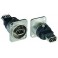 FireWire 1394 Panel Mount Connector - Female 6-pin to female 6-pin