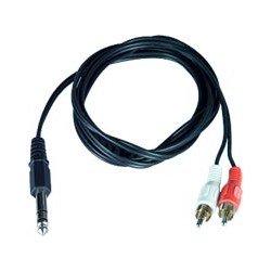 1/4 inch Stereo Male Plug / RCA Male Plug x 2 Y-Cable 1/4 inch Stereo Male Plug / RCA Male Plug x 2 Y-Cable