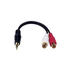 3.5mm Stereo Male Plug / Dual RCA Female Jack Adapter Y-Cable 3.5mm Stereo Male Plug / Dual RCA Female Jack Adapter Y-Cable