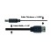 Cable thickness and width