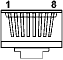 RJ45 to 9 Pin connector