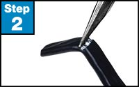 Peel off the jacket using needle nose pliers.