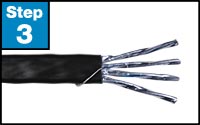 Expose one ince of the insulated wires.