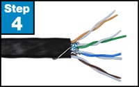 Expose one ince of the insulated wires.