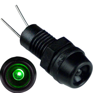LED Waterproof Connector M8 Light Emitting Diode Green IP67 Solder